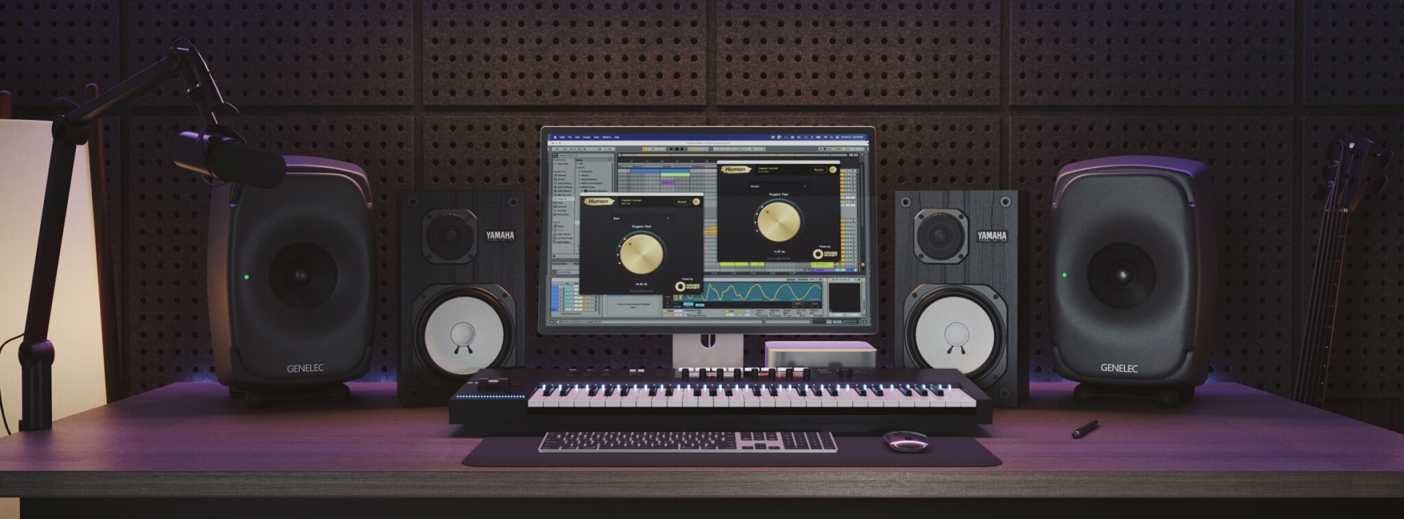Closeup of music studio with Platinum Notes